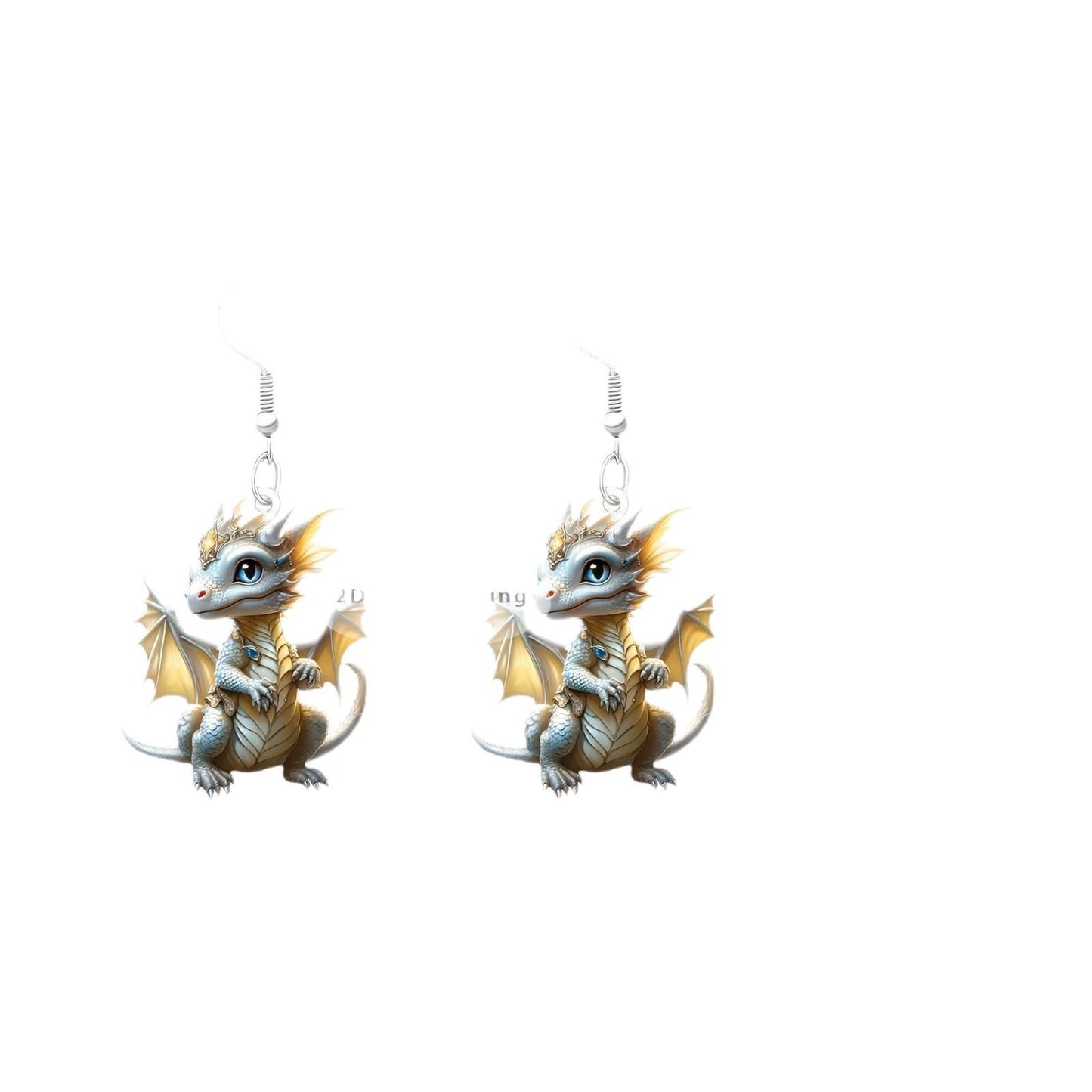 Women Dragon Shape Earrings Animal Earrings