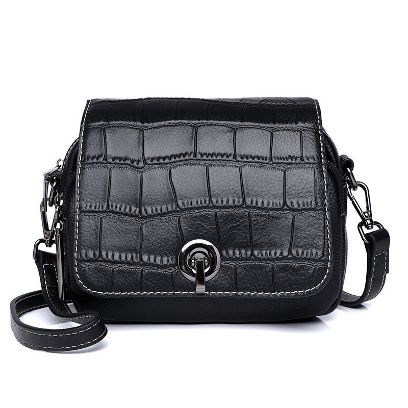 Korean Cosmetic Messenger Solid Color Dress With Bag
