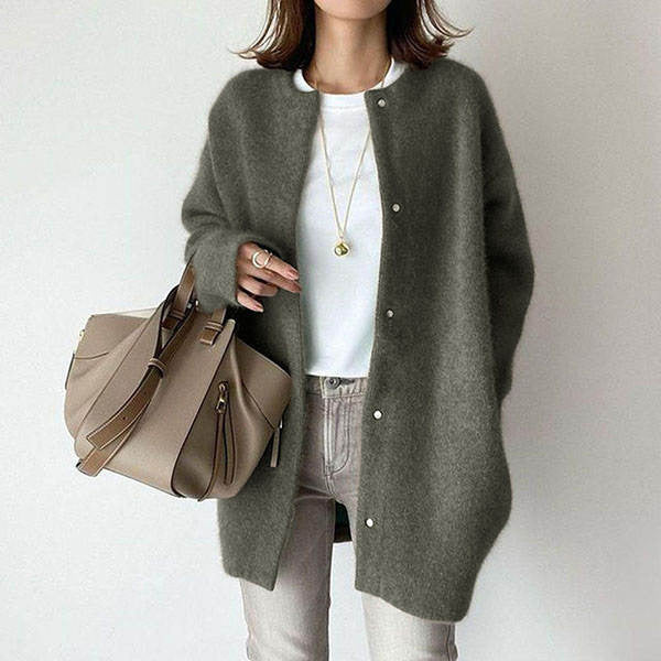 Spring Woman's Long-sleeved Coat Super Soft Wool material