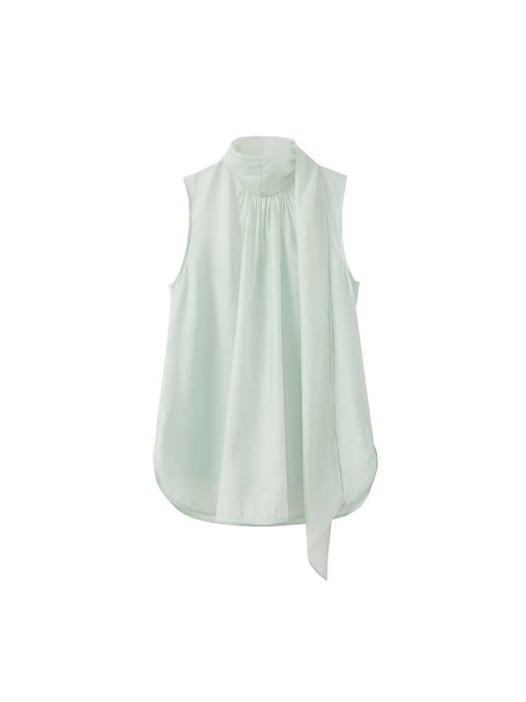 Women's Sleeveless Ribbon Fashion Shirt