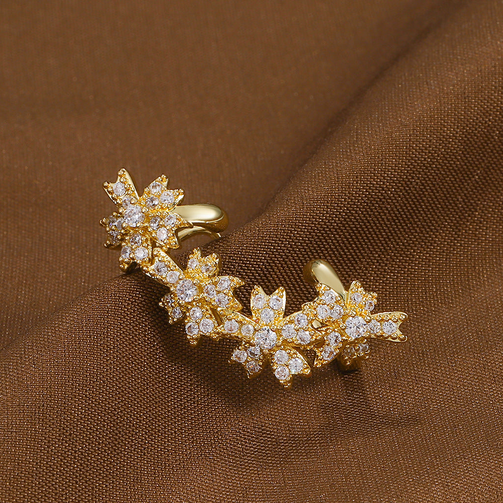 European And American Ins Flowers Ear Clip