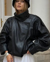Chic Faux Leather Jacket