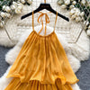 Halter Tiered A-Line Beach Dress