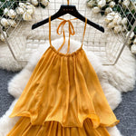 Halter Tiered A-Line Beach Dress