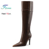 Rubbing Color Knee High Dance Boots