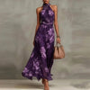 Floral Print Chiffon Boho Beach Dress