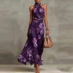 Floral Print Chiffon Boho Beach Dress