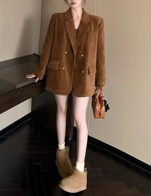Simple Retro Winter Coat With Added Cotton And Fleece For Extra Warmth