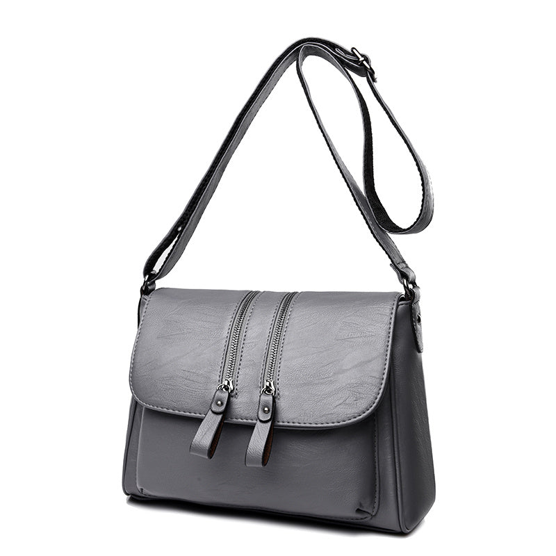 Crossbody Women's Soft Leather Middle-aged Mother Bag