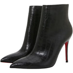 Turtle Patterned Slim Heel Boots