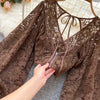 Crochet Lace Sheer Blouse