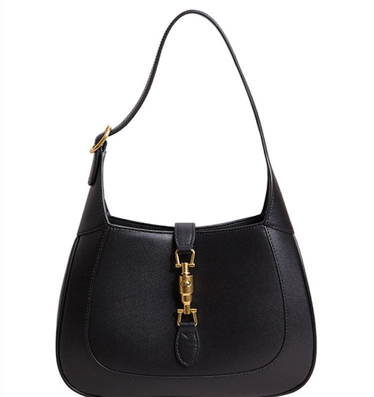 Women's Retro Buckle Leather Single Shoulder Bag