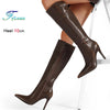 Rubbing Color Knee High Dance Boots