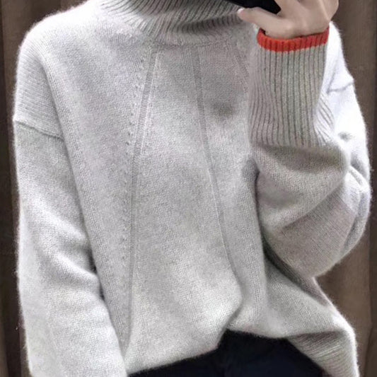 Base Sweater Thick High Neck Korean Loose Sweater