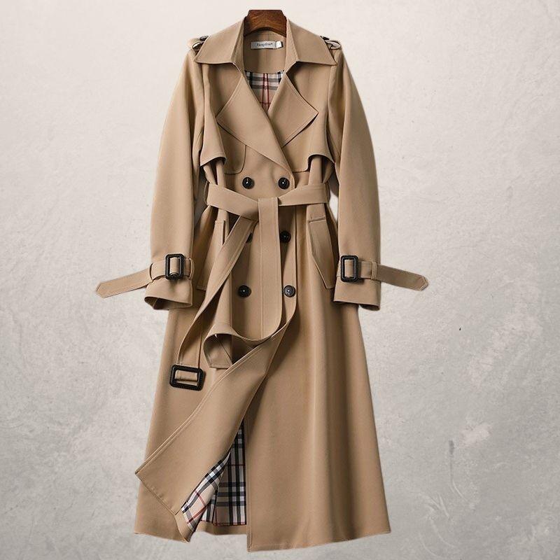 Women's Mid-length Trench Coat Autumn Long Windbreaker