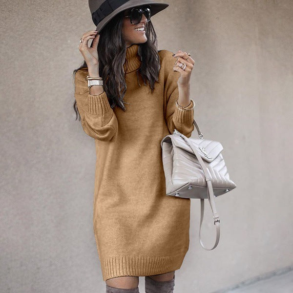 Mid-length turtleneck sweater sweater