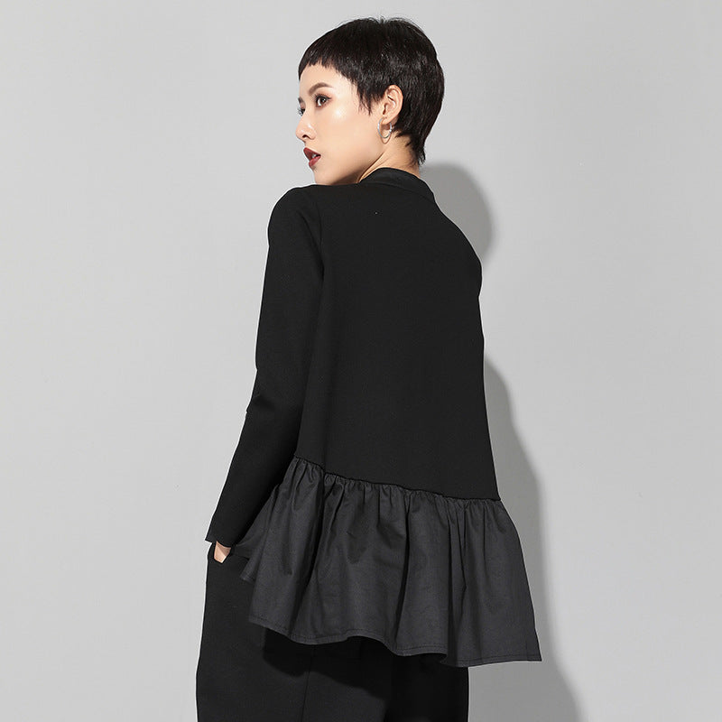 Long Sleeve Slimming Patchwork Baby Shirt Top