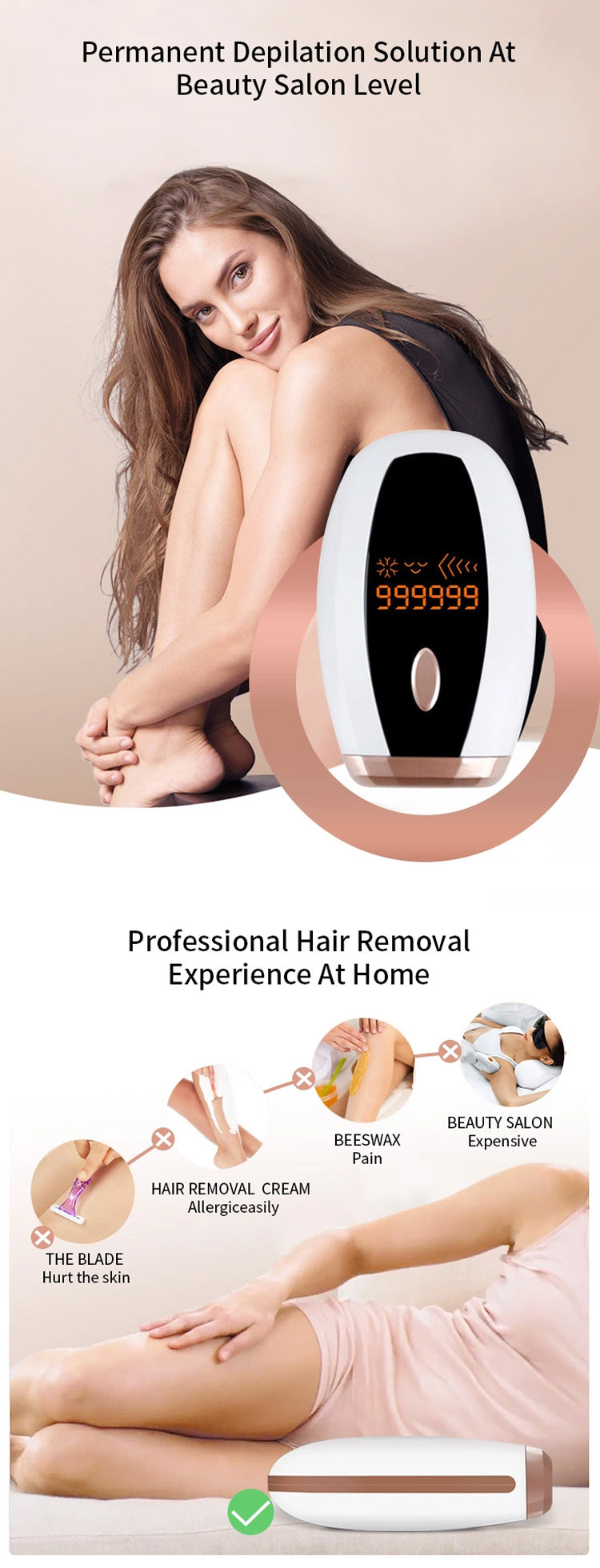 Multifunctional Freezing Point Hair Removal Device IPL Laser Hair Removal Device For Men And Women