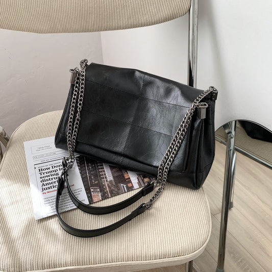 Winter New Style European And American Fashion Chain Shoulder Bag Casual Soft Leather Messenger Bag