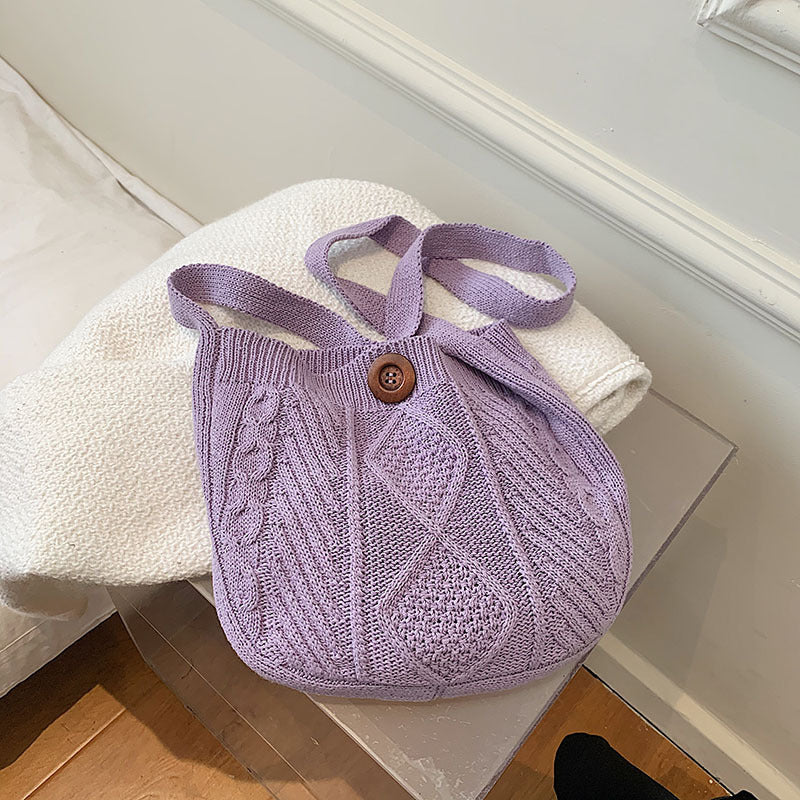 Wool Knitted New Simple Shoulder Bag