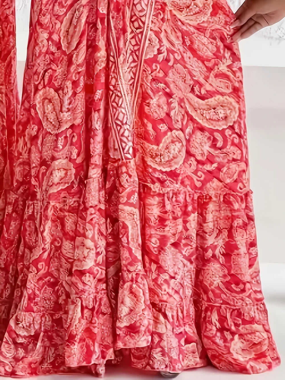 Floral Print Fringed Camisole Dress