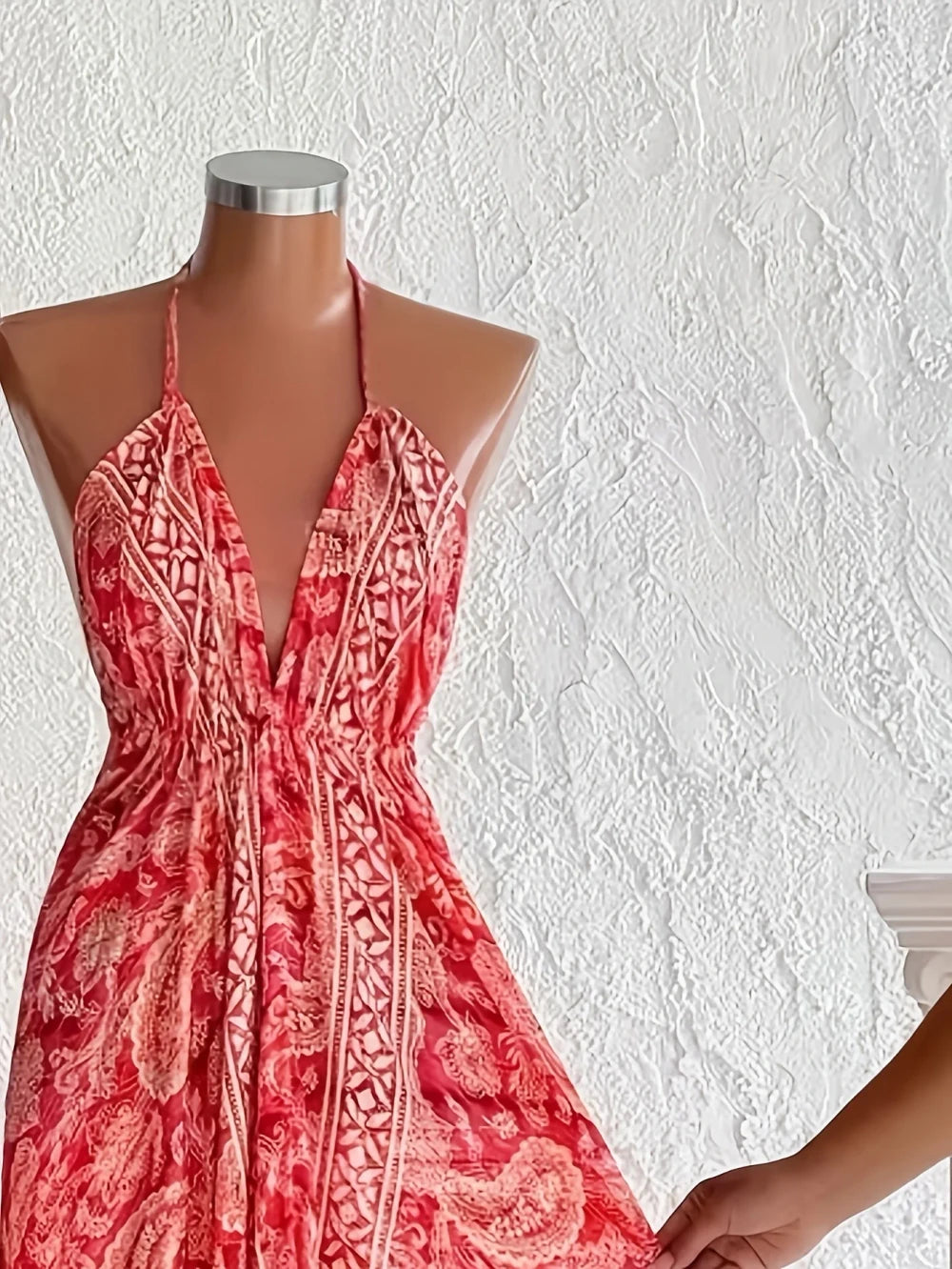Floral Print Fringed Camisole Dress