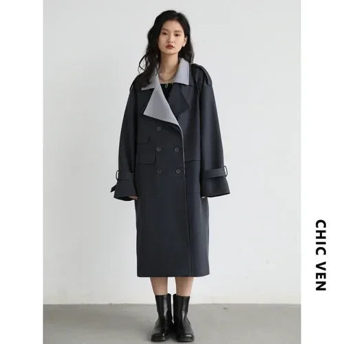 Spliced Trench Coat