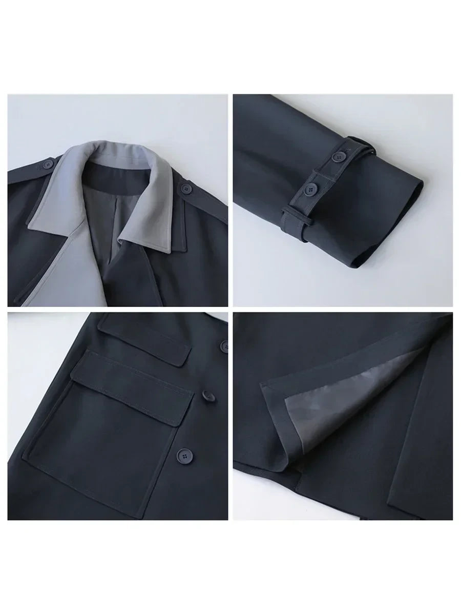 Spliced Trench Coat
