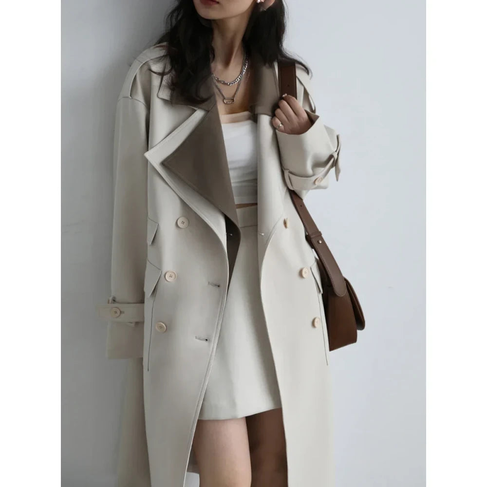 Spliced Trench Coat