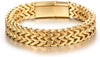 18K Gold Wide Mesh Cuban Bracelet
