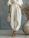 Casual Linen Two Piece Beach Set