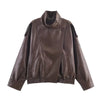 Black Faux Leather Motorcycle Jacket
