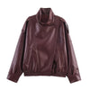 Black Faux Leather Motorcycle Jacket