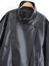 Black Faux Leather Motorcycle Jacket