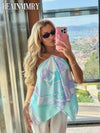 Sexy Printed Halter Top