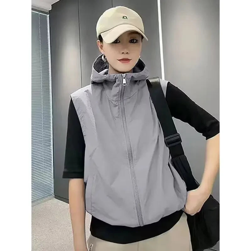 Breathable Hooded Sunscreen Vest