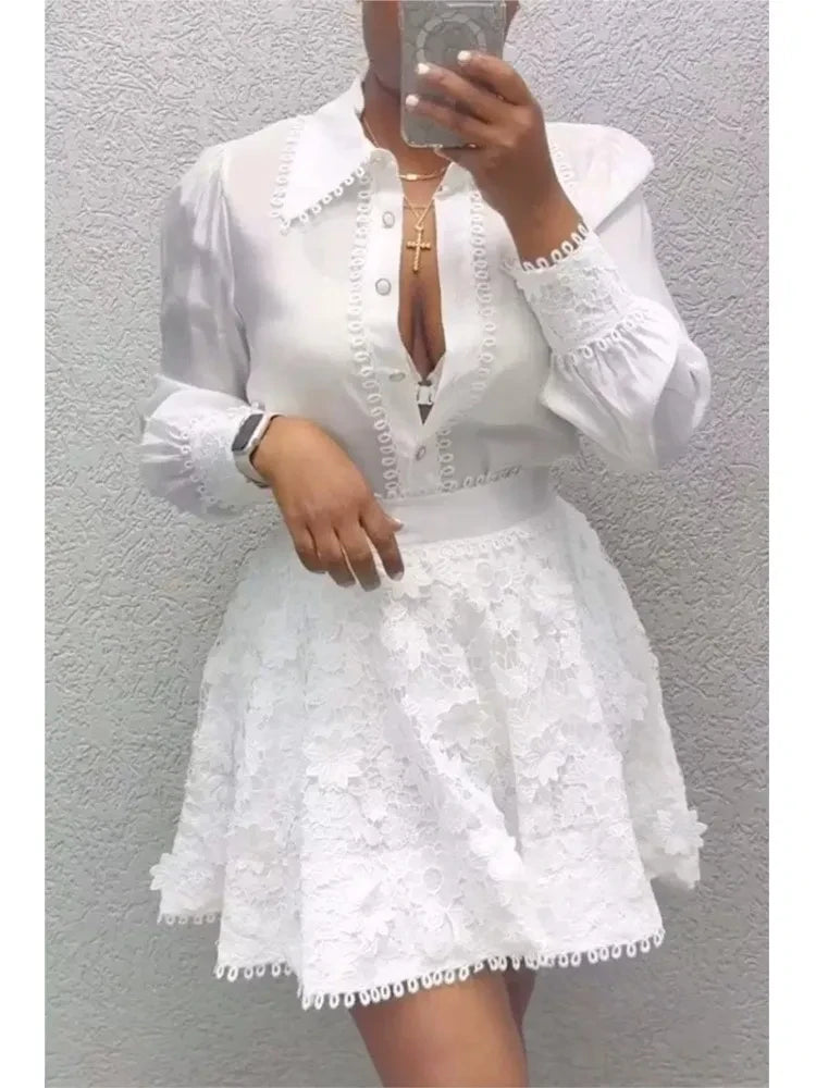 Casual White Skirt Suit