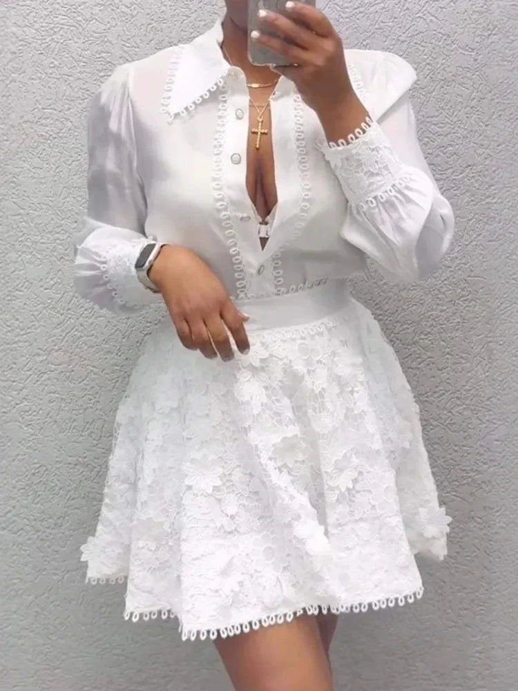Casual White Skirt Suit