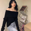 Off Shoulder Knit Sweater