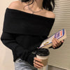 Off Shoulder Knit Sweater