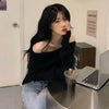 Off Shoulder Knit Sweater