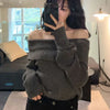 Off Shoulder Knit Sweater