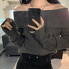 Off Shoulder Knit Sweater