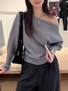 Batwing Sleeve Knitted Pullover Sweater