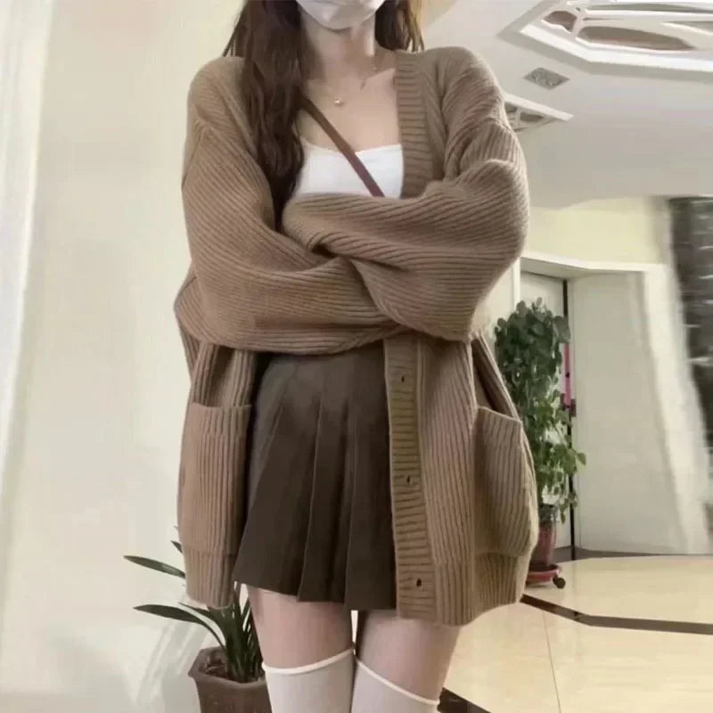 Knitted V-Neck Cardigan