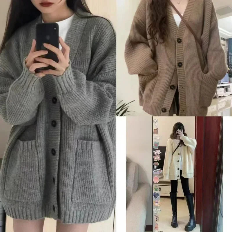 Knitted V-Neck Cardigan