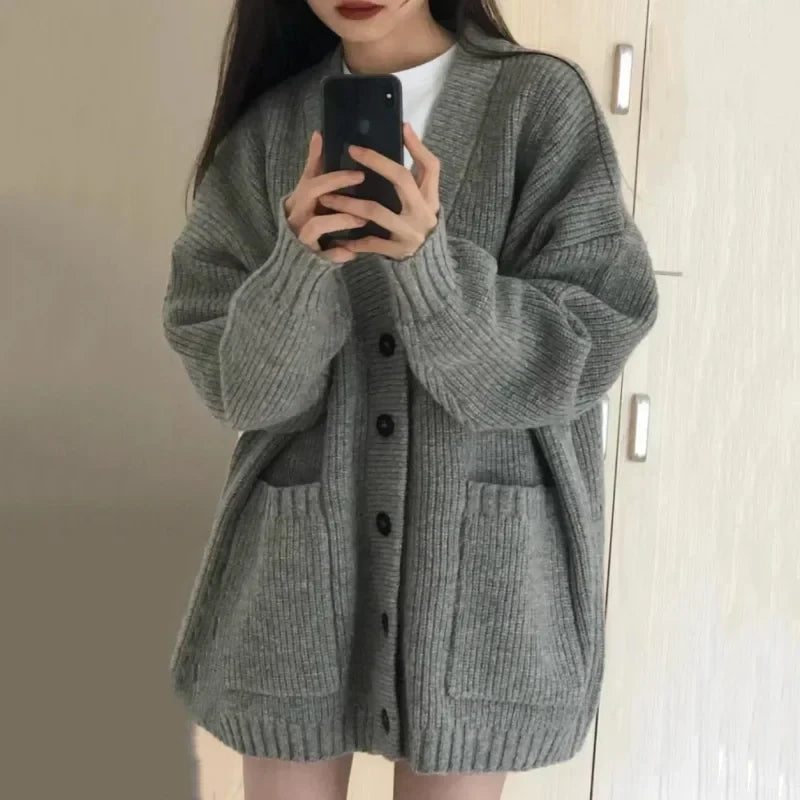 Knitted V-Neck Cardigan