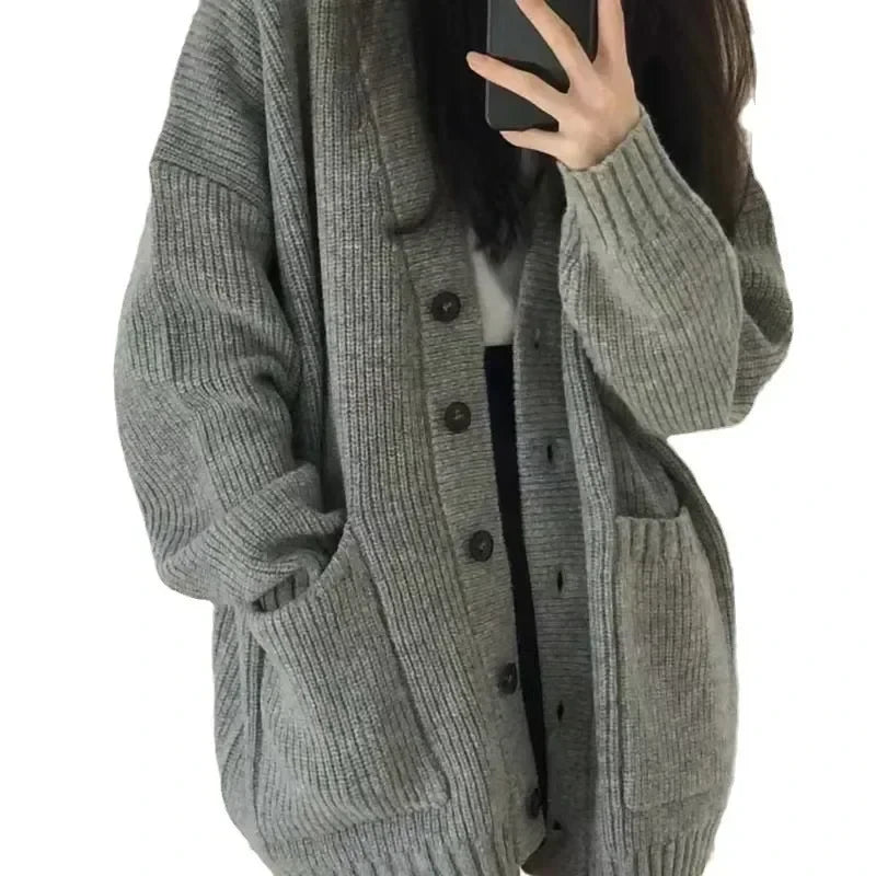 Knitted V-Neck Cardigan