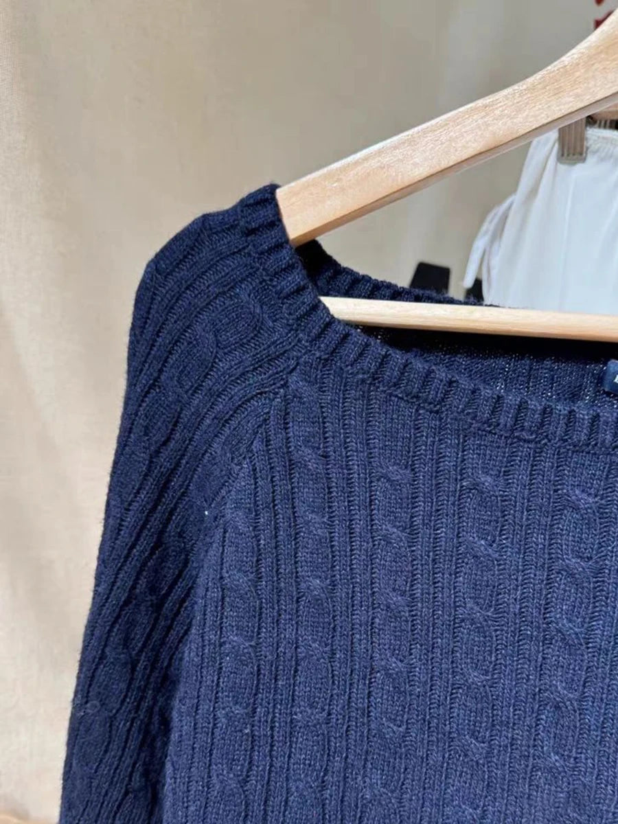 Vintage Navy Knit Sweater