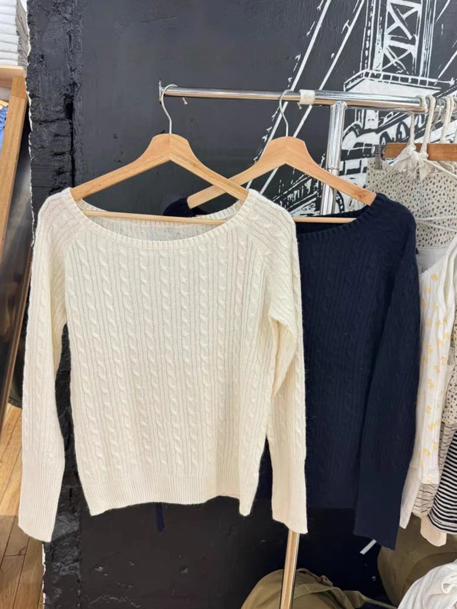 Vintage Navy Knit Sweater